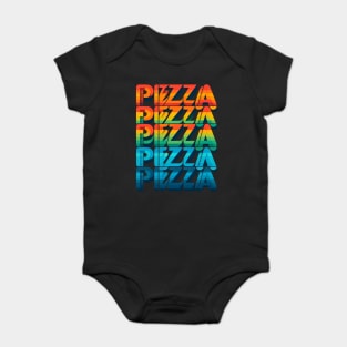 Pizza Lover Retro Style Baby Bodysuit